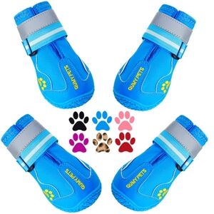 QUMY Dog Shoes for Large Dogs, Medium Dog Boots & Paw Protectors for Winter Snow